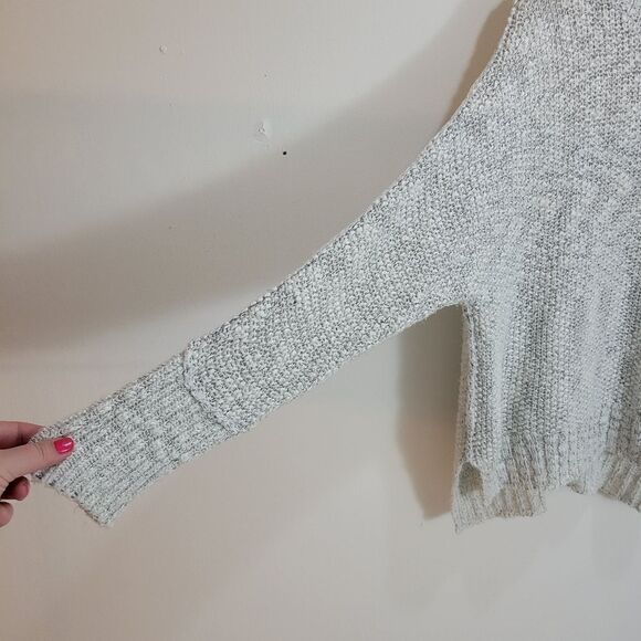 Lush Gray Knit Oversized Cowl Neck Sweater - Picture 3 of 9